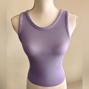 ARITZIA- SUN-DEH Ribbed Sleeveless Tank Top - Lavender